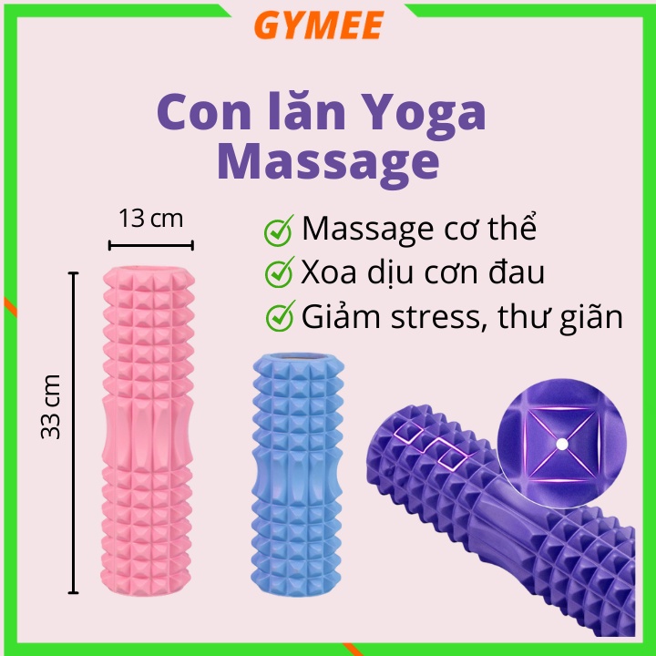 Con Lăn Massage Lưng Foam Roller ‎33x13 cm Tập Yoga Tập Gym Tại Nhà Ống Lăn Xốp Thể Thao Giãn Cơ Đa Năng Hàng Đẹp