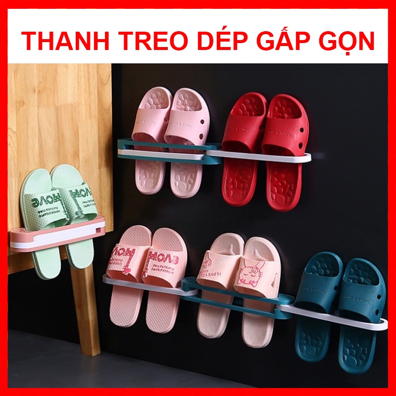 Thanh treo dép nhà tắm dán tường chất liệu nhà PP cao cấp