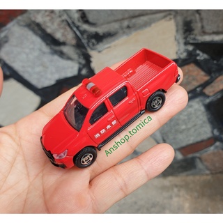 Mô hình xe Hilux bán tải cứu hỏa màu đỏ tomica Nhật Bản