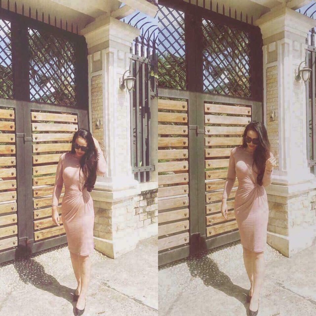 Váy xoắn eo dài tay hàng Thái 100% | BigBuy360 - bigbuy360.vn