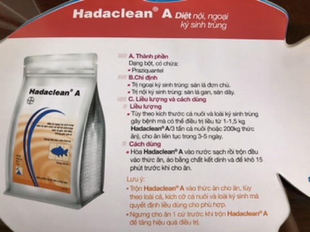 Hadaclean A cho cá - gói 100g