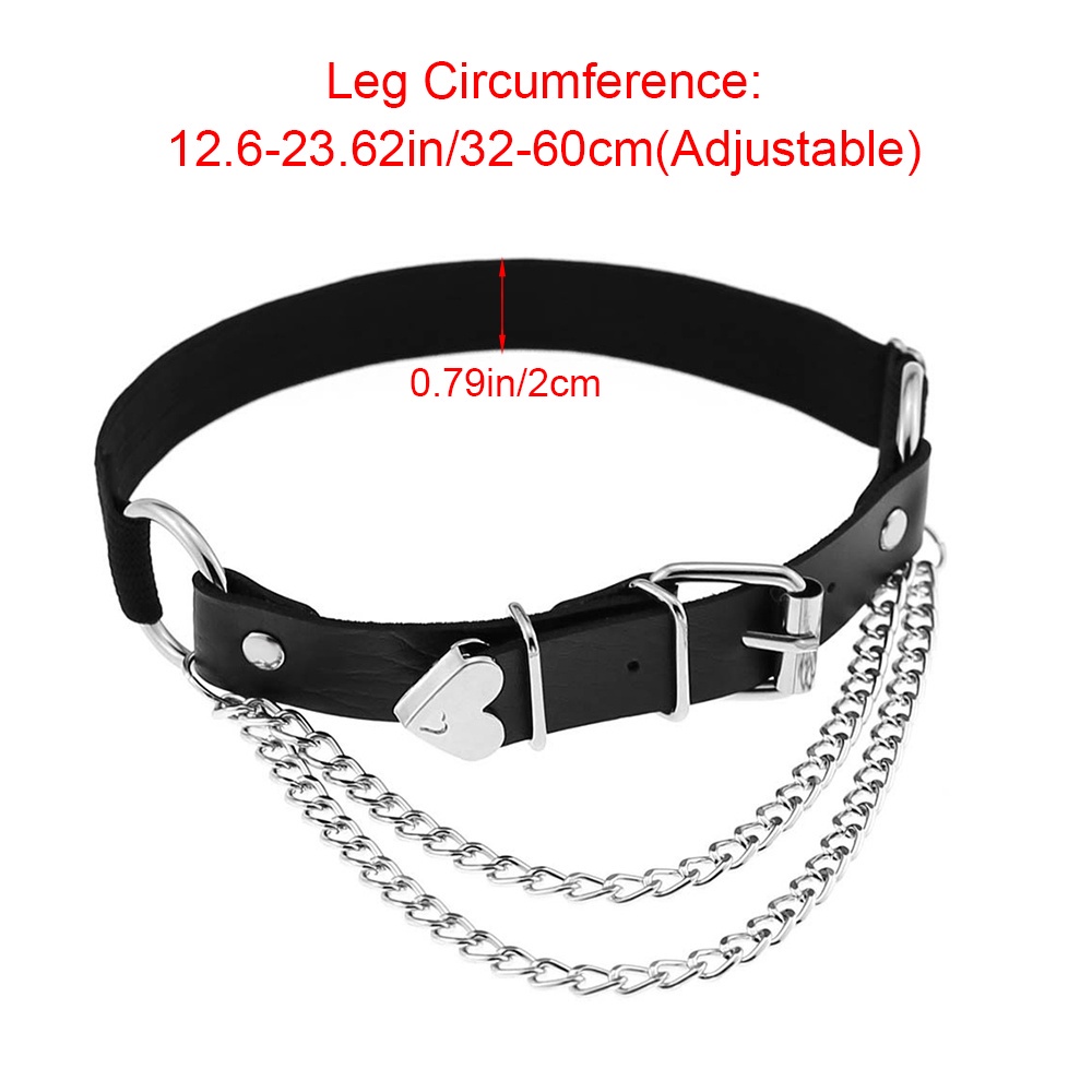 Dây Đeo Đùi Bằng Da PU Co Giãn Nhiều Màu Sắc Thời Trang Dành Cho Nữ