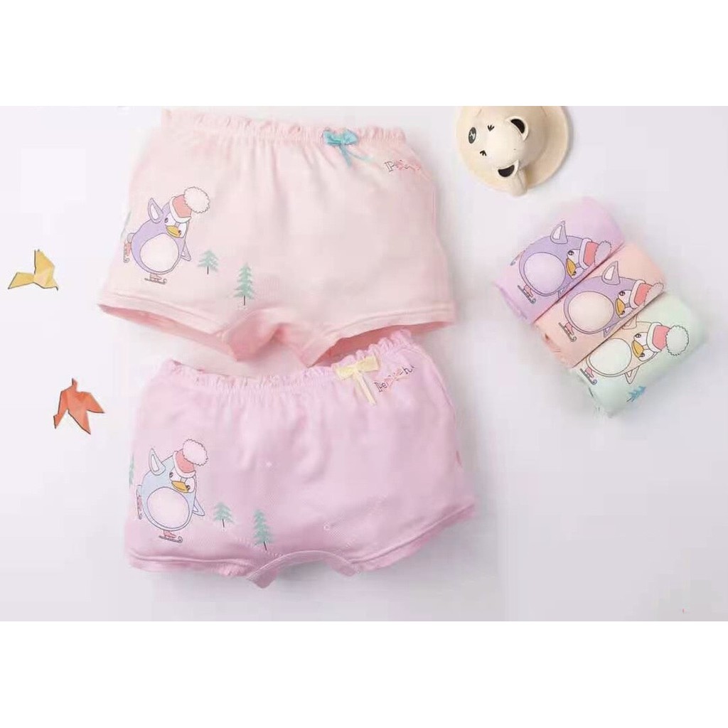 Set 4 Quần chip đùi bé gái - Quần chip đùi bé gái hàng loại 1 cao cấp Vải Cotton siêu mát, dễ thương