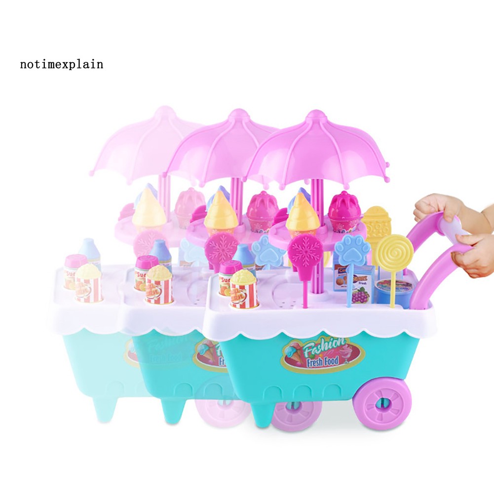 Đồ chơi xe đẩy kem bằng nhựa xinh xắn cho bé