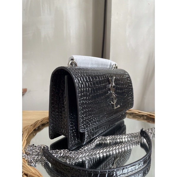 Túi Y s l nắp gập mini da bóng size 20cm full box