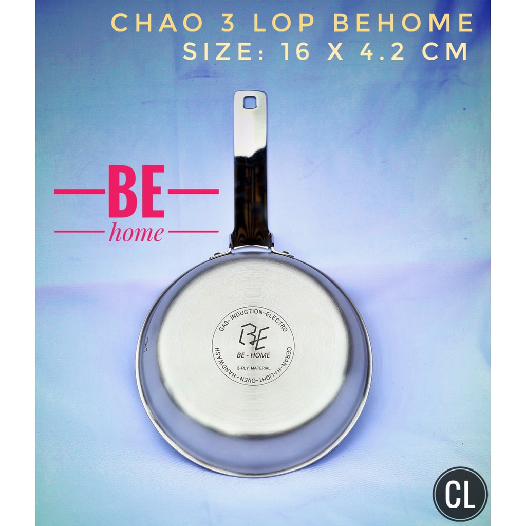 Chảo Behome 3 lớp chống dính inox 304 16CM