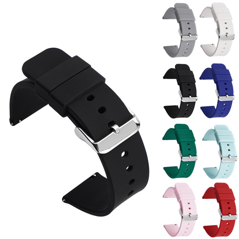 Dây Đeo Đồng Hồ Bằng Silicone Mềm 18mm Thay Thế Cho Realme Band 2