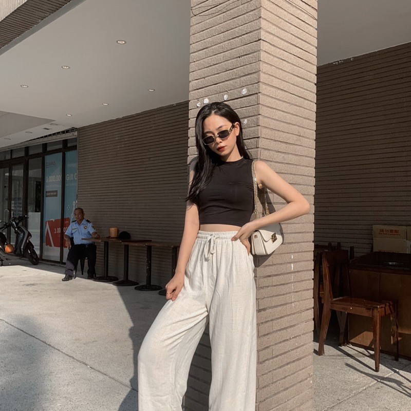 [100% GIỐNG ẢNH] Áo croptop 3 lỗ đơn giản chất liệu mỏng thích hợp cho mùa hè | BigBuy360 - bigbuy360.vn