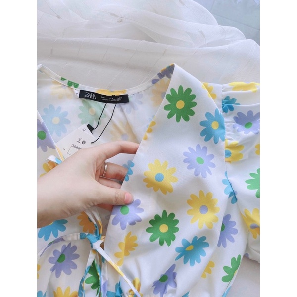 ÁO HOA BUỘC DÂY CHUN EO CLARA SIÊU XINH