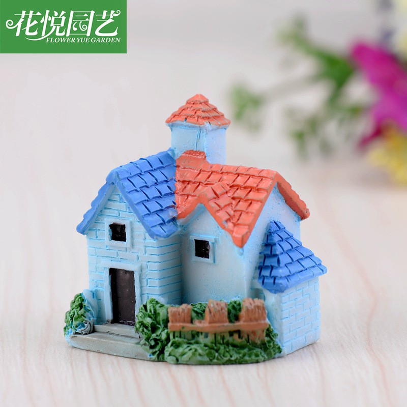 Tiểu cảnh - nhà biệt thự làm phụ kiện trang trí DIY, terrarium, sen đá, xương rồng, cây bonsai