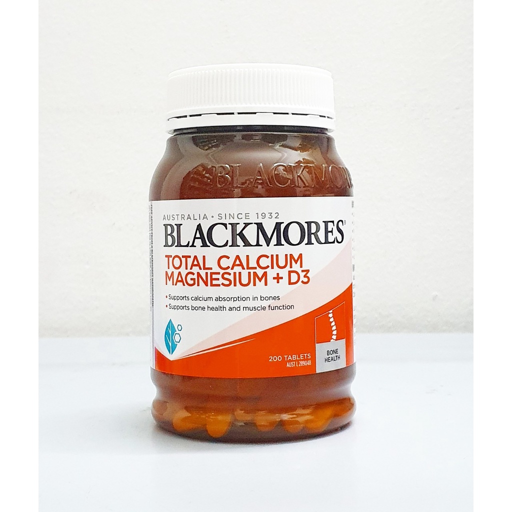 date 6/2024 - Viên uống Hỗ trợ xương khớp Total Calcium &amp; Magnesium + D3 hãng Blackmores Úc chai 200 viên