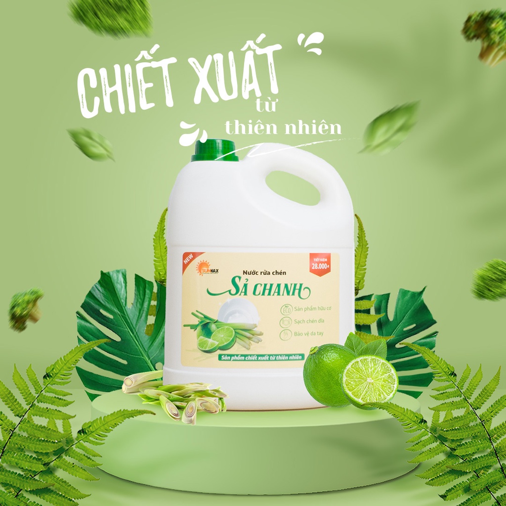 Nước Rửa Chén Sả Chanh OrganiC , Nước Rửa Chén Sả Chanh Hữu Cơ,  Nước Rửa Chén Sả Chanh Hương Tự Nhiên