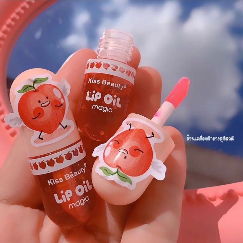 Son bóng Kiss Beauty thay đổi màu sắc theo nhiệt độ dưỡng ẩm hiệu quả quyến rũ không dính cốc