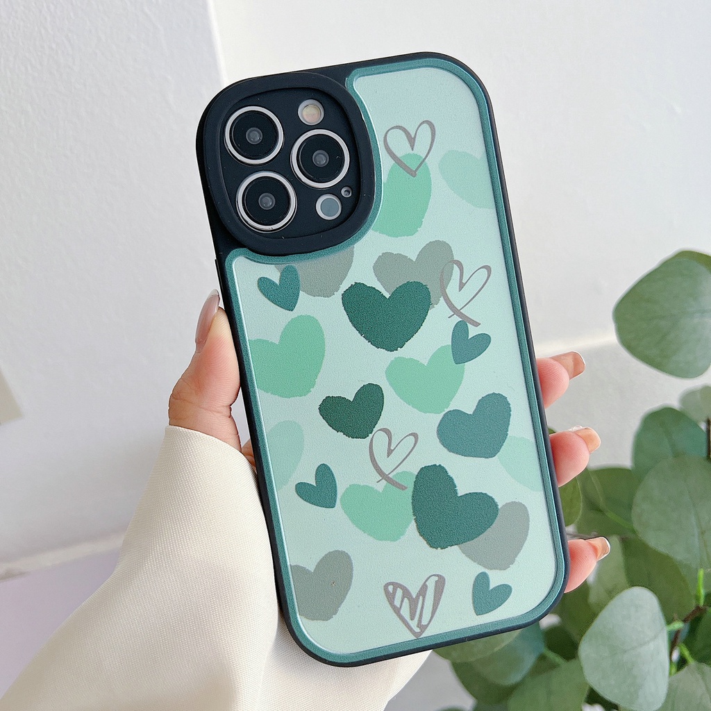 For iPhone 14 13 12 11 Pro max 6 6S 7 8 Plus Xs X XR 14promax 11promax 12promax 13promax lens protection Ins colorful Love Skin Shockproof Soft Phone Case Full Back Cover STX 03