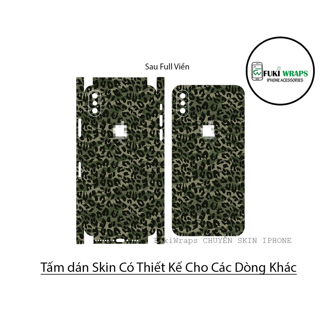 Tấm dán Skin Mặt Sau FULL VIỀN Dành Cho13prm , 12prm , 11prm , x, xsm , 7p , ip11 , ip12 , ip13 - FukiShop