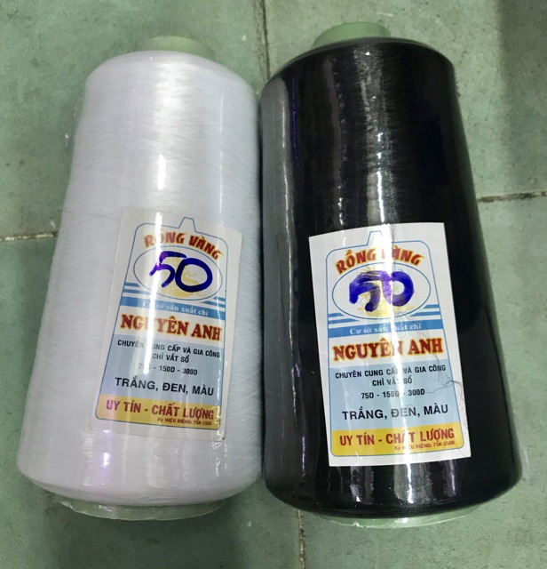 Chỉ tơ vắt sổ loại tốt sợi 150, ống 500g.