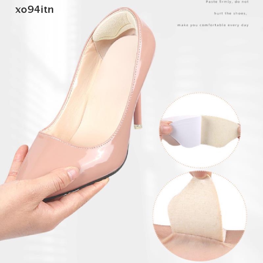 1 Cặp Đệm Dán Gót Chân Màu Trơn Chống Mài Mòn