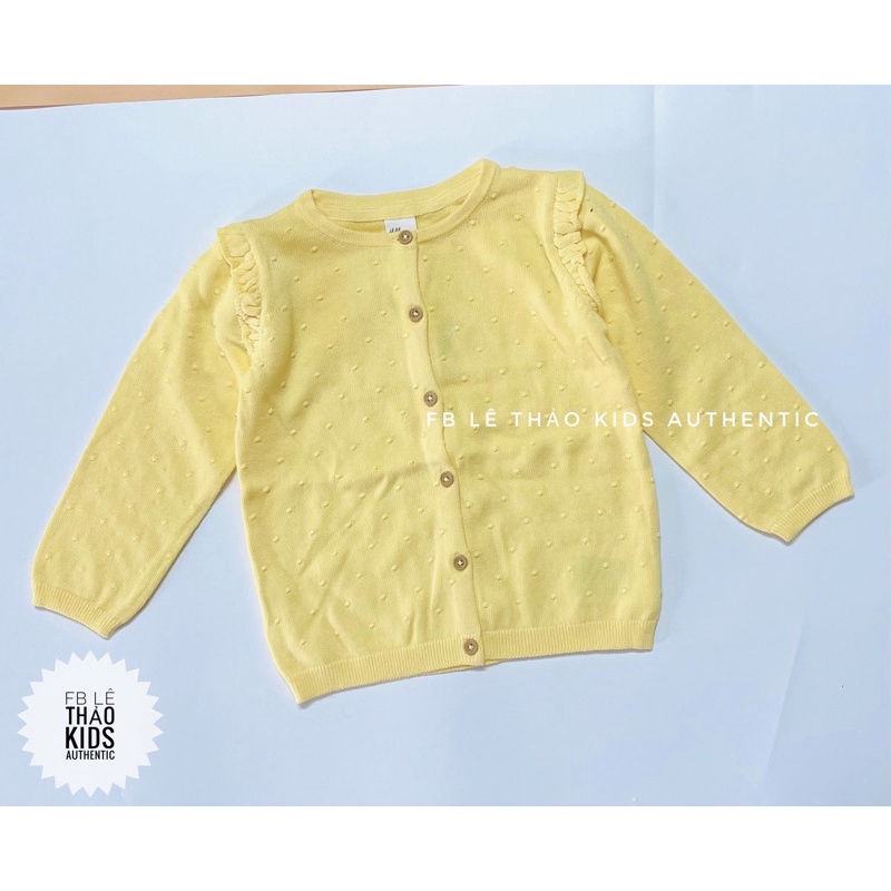 Áo cadigan riềm vai bé gái