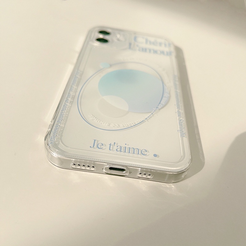 Ốp điện thoại trong suốt kiểu mặt trăng thích hợp cho iphone 7 8plus x xr xs 11 12 13 14 15 mini promax se2020