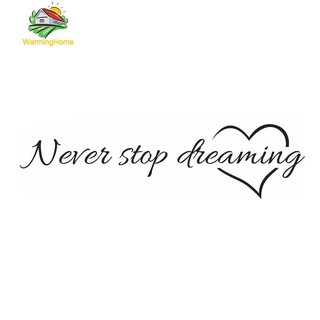 Miếng dán tường hình chữ Never stop dreaming