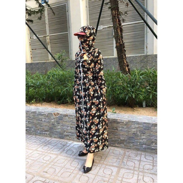 Áo chống nắng toàn thân 2 lớp vải lanh Nhật ( mềm, nhẹ, thoáng mát)  ༷