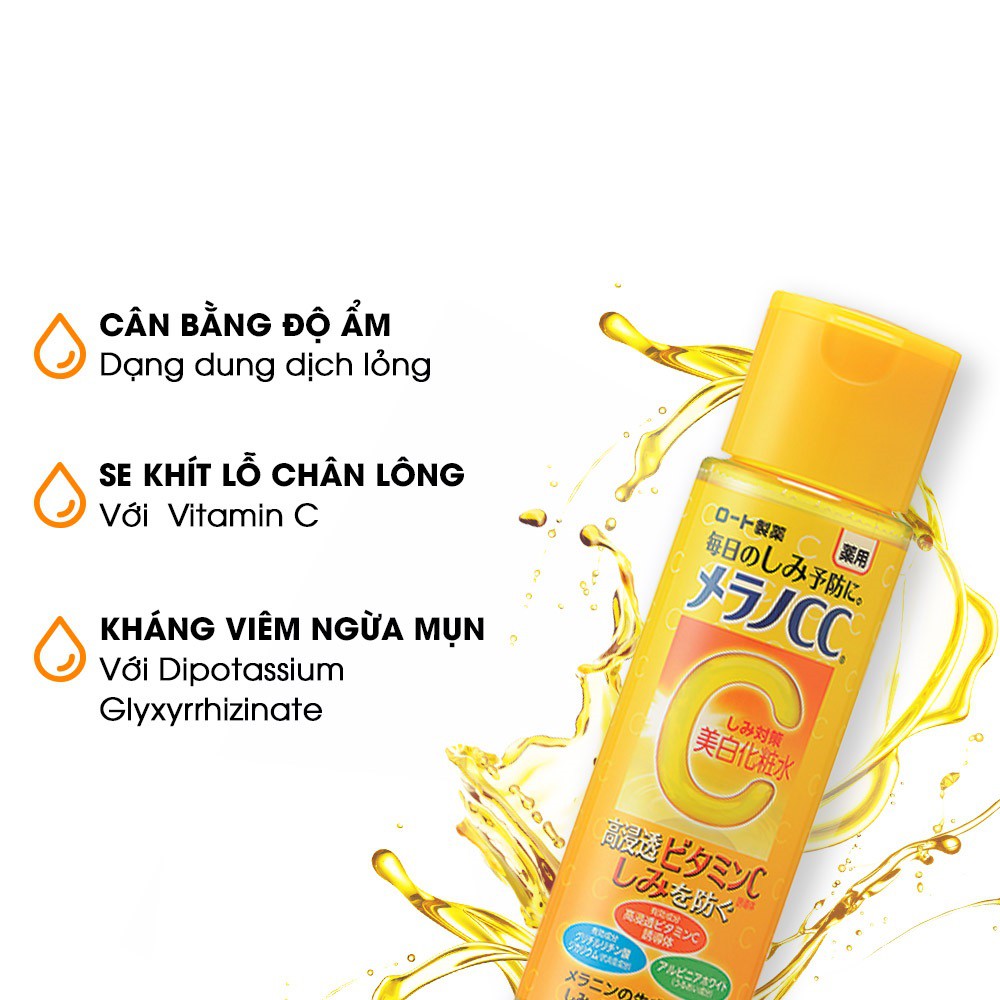 DUNG DỊCH DƯỠNG TRẮNG DA VITAMIN C MELANO CC WHITENING LOTION 170ML - Nhật Bản chính hãng