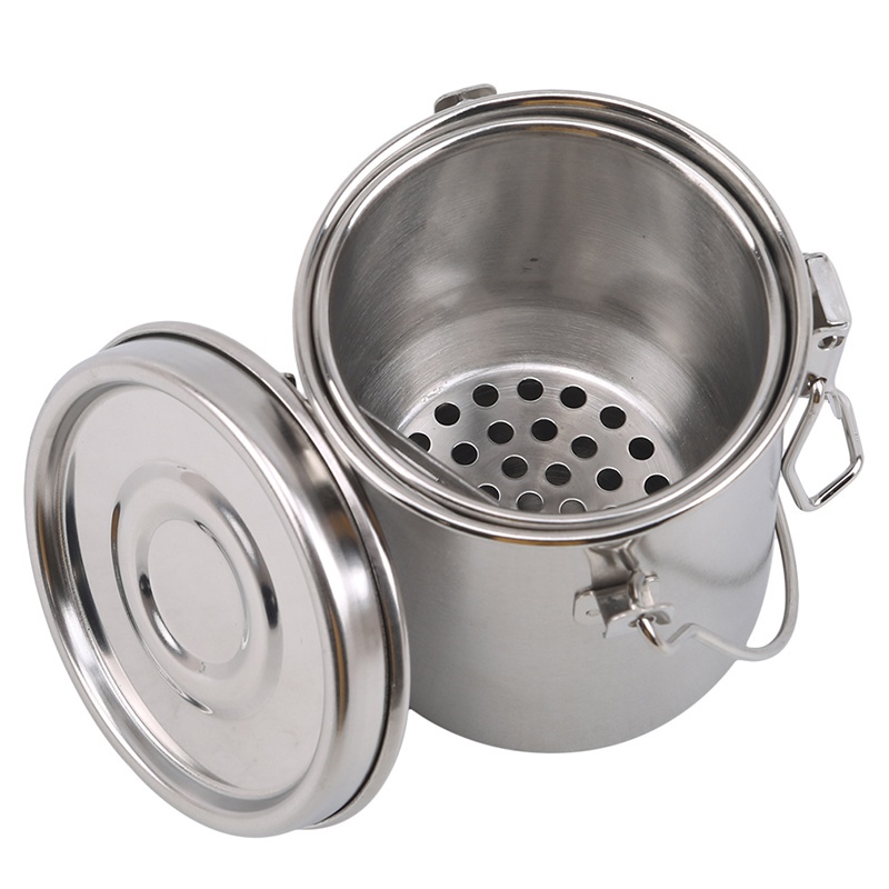 Xô đựng nước rửa cọ vẽ tranh sơn dầu bằng thép không gỉ tiện dụng