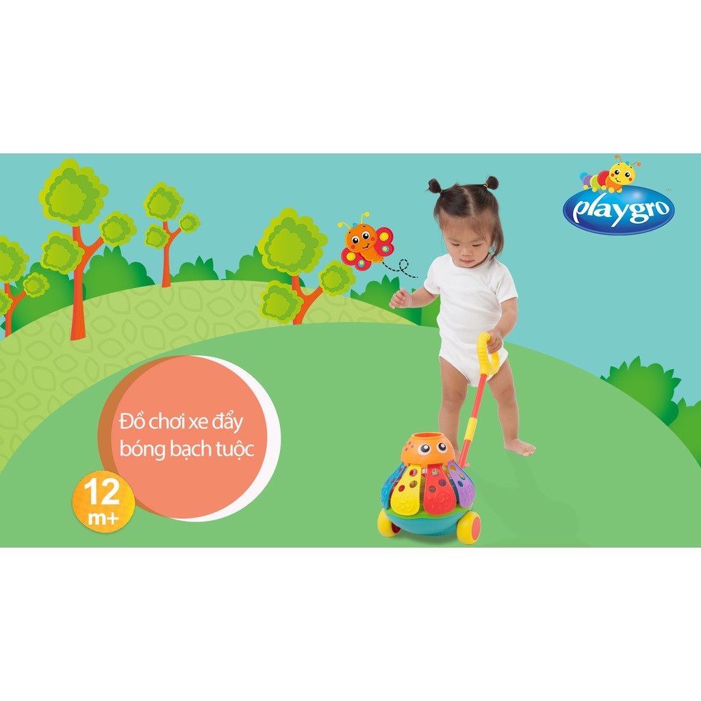 Đồ chơi xe đẩy bóng bạch tuộc Playgro, cho bé 12-36 tháng