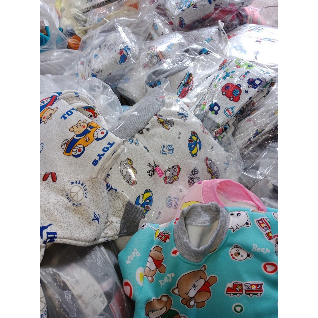 Freeship Áo nỉ bông Dài Tay bé trai bé gái từ 5-15kg