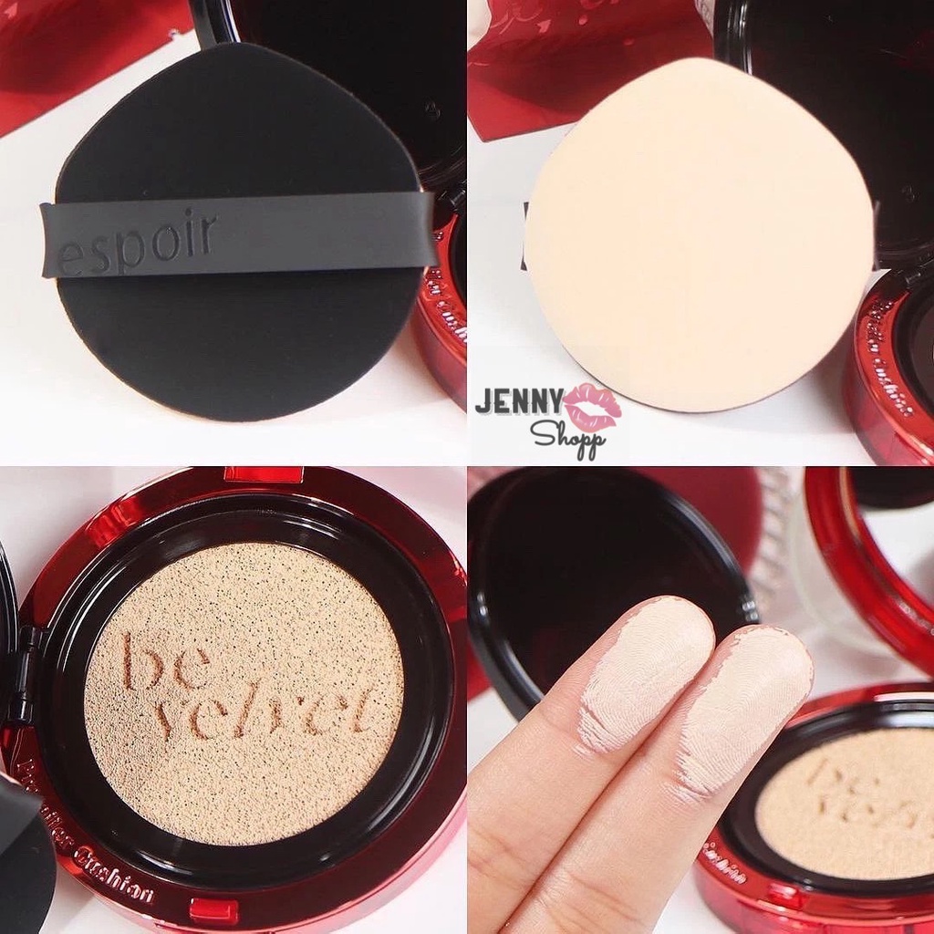 Set Phấn Nước Espoir Protailor Be Velvet Cover Cushion SPF34 PA++
