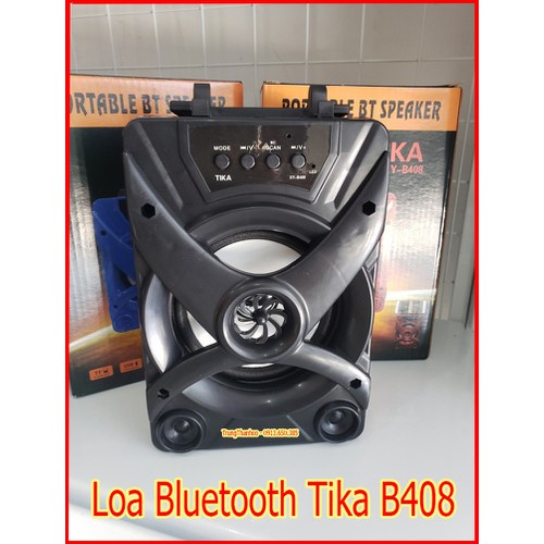 Loa bluetooh Tika B408 mini xách tay, có đèn led