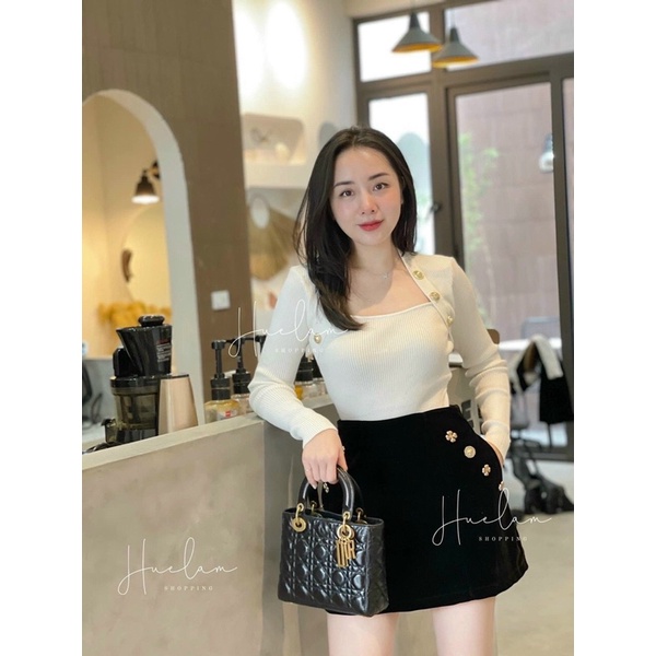 ÁO LEN TĂM CÚC ĐỒNG CỔ VUÔNG QUẢNG CHÂU LOẠI ĐẸP DÀY DẶN MS17818