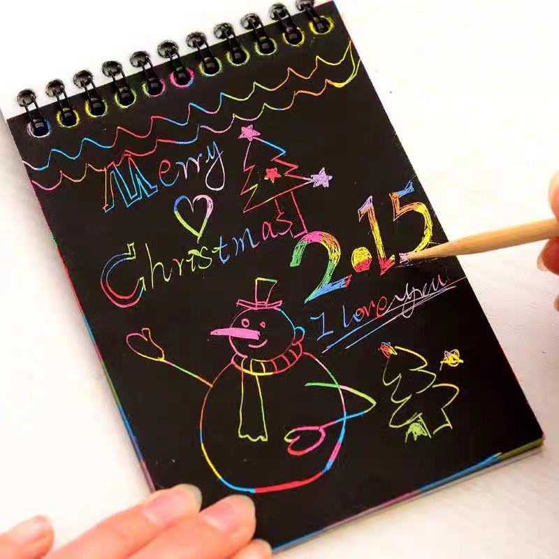 Sổ tay ma thuật Scratch Note sáng tạo nhiều sắc màu 14x10cm - Minh An Saigon