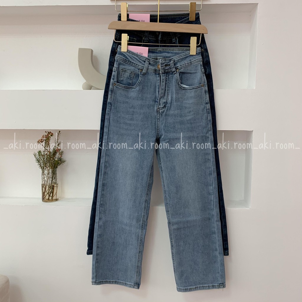 Quần jeans ống suông Fanegu 3901