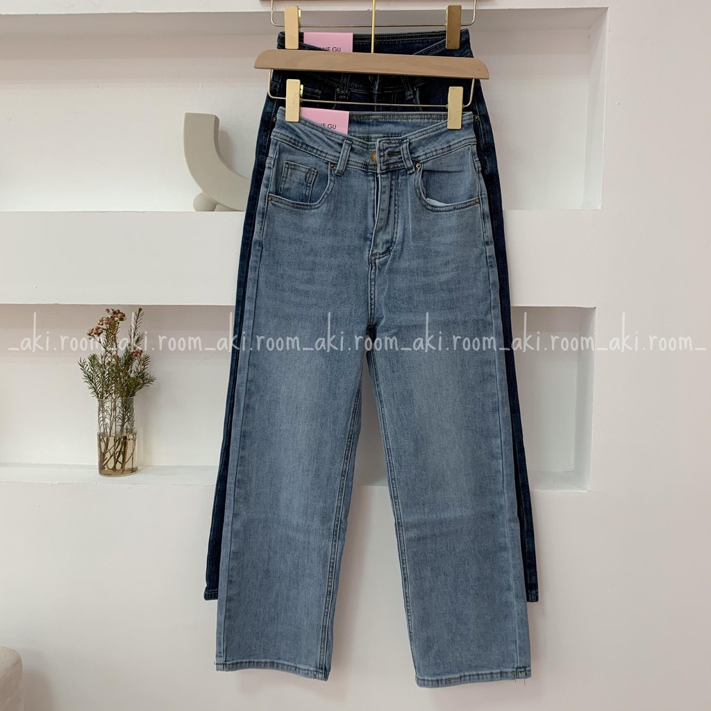 Quần jeans ống suông Fanegu 3901 | WebRaoVat - webraovat.net.vn