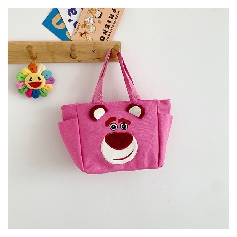 TÚI CANVAS XÁCH TAY HOẠ TIẾT DỄ THƯƠNG