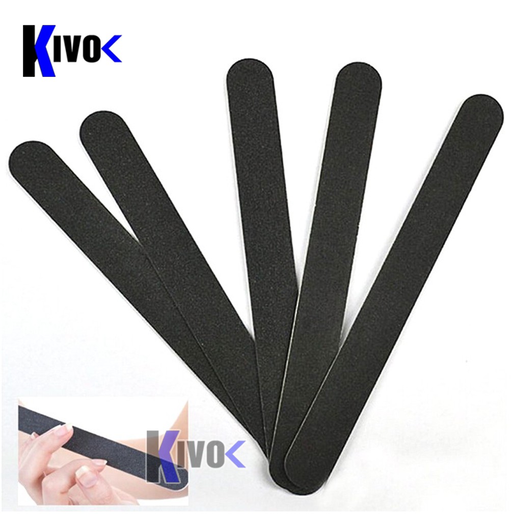 Dũa Móng Tay [COMBO 10 CÁI]1 DŨA MÓNG Mài Dũa Đánh Bóng Móng Chuyên Dụng Làm Nail Hai Mặt Đen - Dưỡng Móng Tay Nail Kivo
