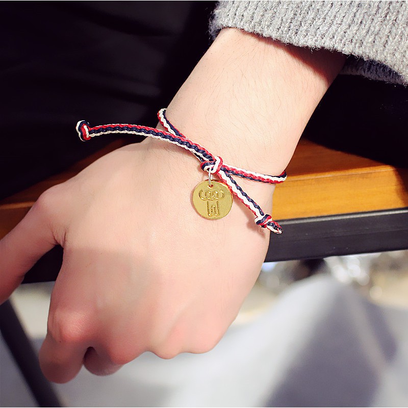 [Xả kho] Vòng tay unisex dây dù đính miếng kim loại WithIce nhiều màu