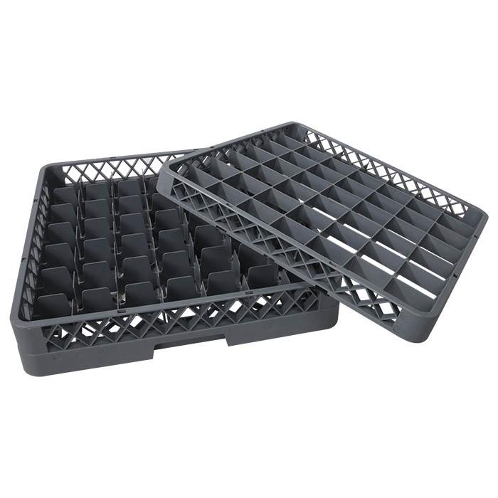 Két Cốc 36 - 49 ngăn,Khay nhựa đựng ly cốc - Rack để ly nhà hàng dùng được trong máy rửa ly công nghiệp