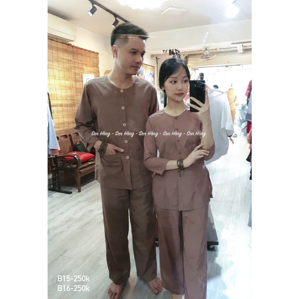 Đồ bà ba truyền thống nam nữ # set quần áo bà ba vải kate Nhật - đi lễ đi chơi dáng thoải mái