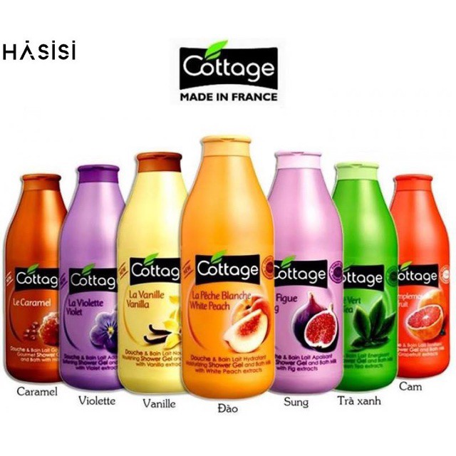 Sữa Tắm Dưỡng Trắng Da Cottage 750ml Của Pháp