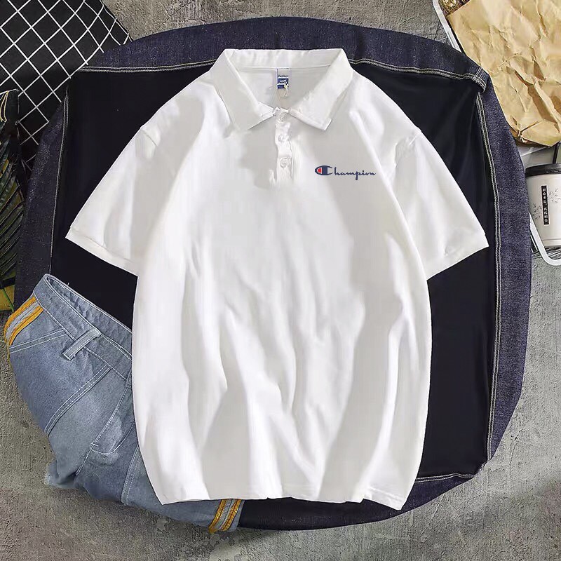 Áo Polo Champi0n - Polo tay lỡ form rộng Unisex 38-70kg Nam Nữ [VIDEO+ẢNH THẬT] | BigBuy360 - bigbuy360.vn