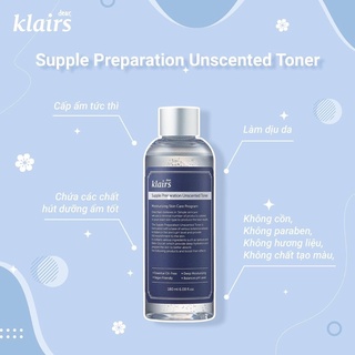 Toner cấp ẩm Dear Klairs không mùi