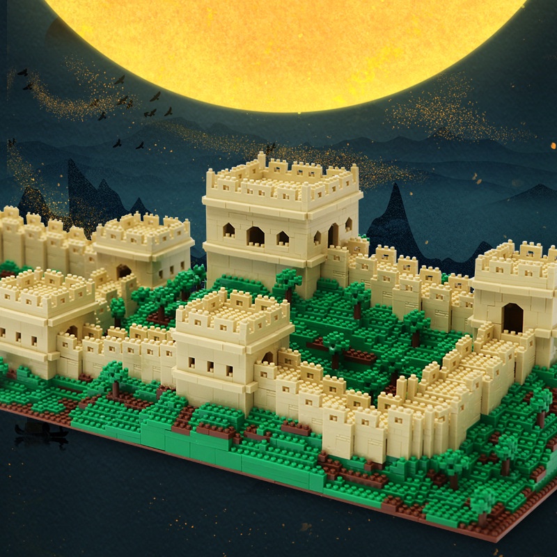 Xếp hình lego hình Vạn Lý Trường Thành - Đồ chơi lắp ráp rèn luyện trí thông minh - Sunny
