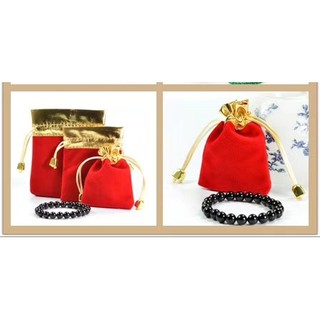 Túi nhung đỏ dây rút đựng trang sức vòng dây nhẫn 02 - Combo 50 cái