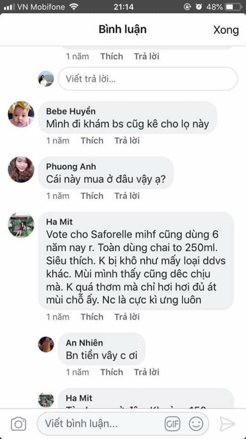 Dung dịch vệ sinh SAFORELLE