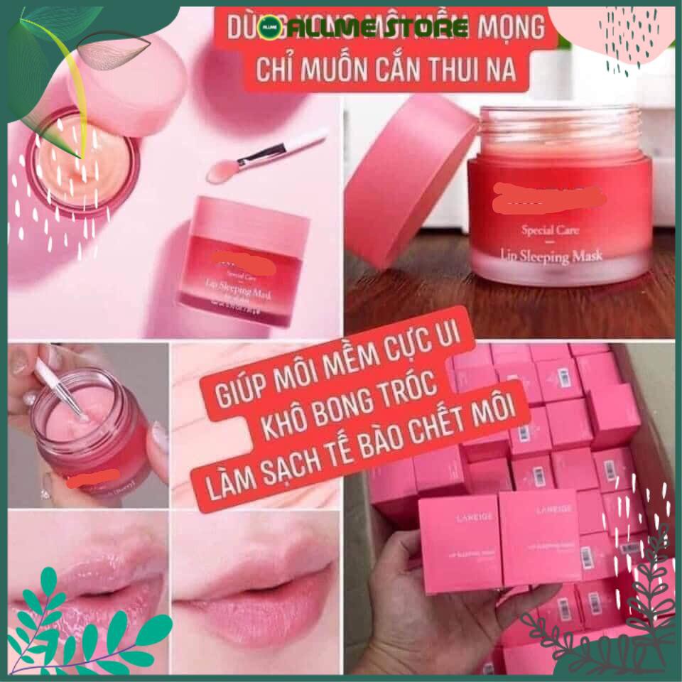 ĐỦ BILL Mặt nạ ngủ cho môi Lane.ige 20g Lip Sleeping Mask, Mặt nạ ngủ môi Laneige Berry hàn quốc