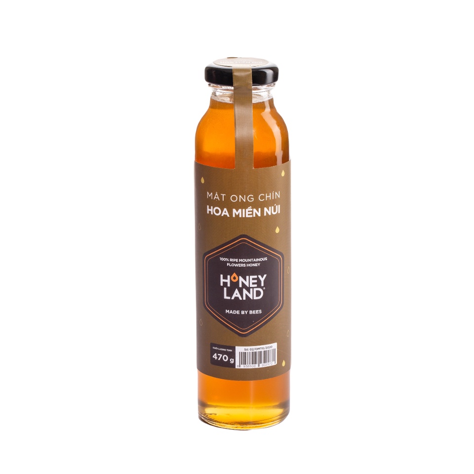 Combo 3 chai mật ong chín hoa Miền Núi 470g/chai Honeyland tặng 4 điện biên 380g/chai và 3 hộp cá mòi tổng 2930g