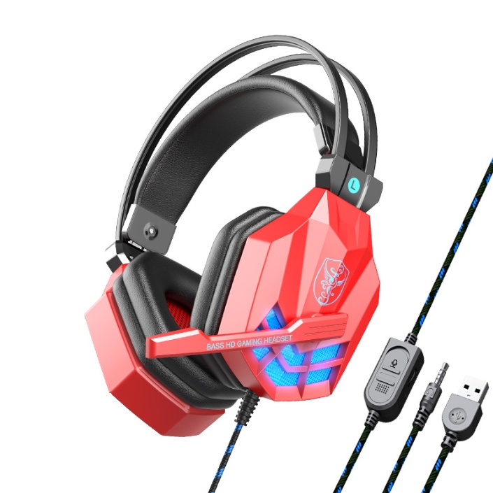 Tai nghe chụp tai máy tính GAMING SY-850MV có đèn LED, có mic đàm thoại, headphone chơi game trên điện thoại , laptop.