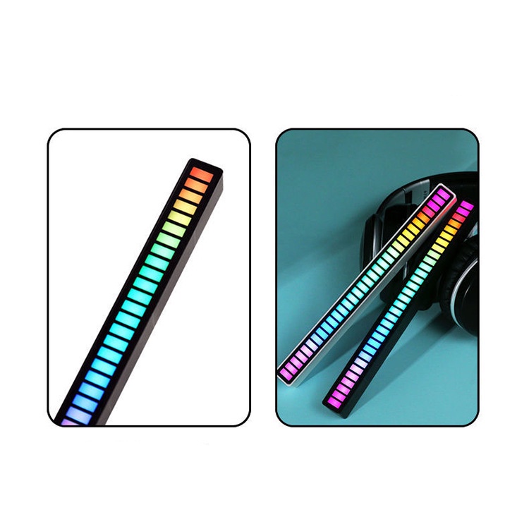 Đèn nháy theo nhạc Led RGB cảm ứng âm thanh , 32 hạt Led 16 triệu màu không App
